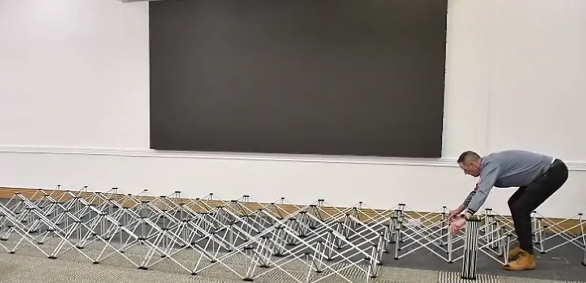 Risers first for staging assembly